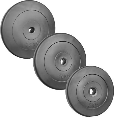 POWER-XTREME Hantelscheibe | Gewichtsscheibe | 30/31 mm | Sand-Beton-Füllung | Kunststoff (15kg)