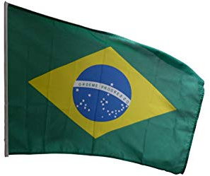 Fahne, Seidenfahne, Flag, Flagge, 90 x 150 cm Brasilien, Brasil, Brazil