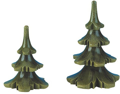 Kleine Figuren & Miniaturen Sommerbaum 2er Set - 6 & 8cm - Hubrig Volkskunst