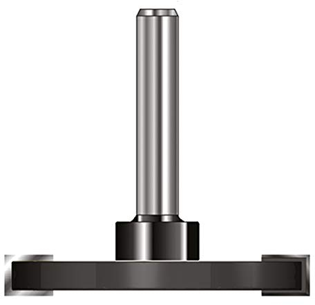 ENT 13960 Fresa de ranurar, en carburo, vástago (S) de 8 mm, diámetro (D) de 40 mm, NL de 2 mm, GL de 50 mm, montada en un mandril de sujeción