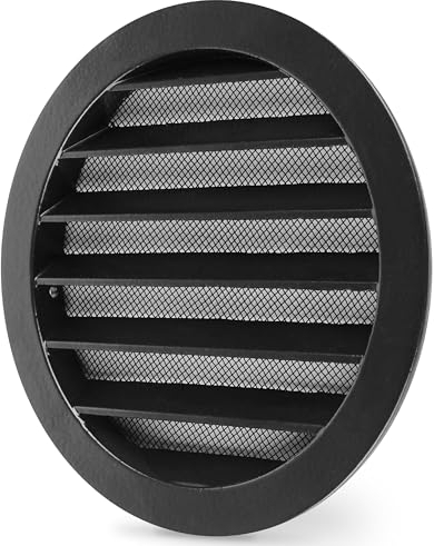 calimaero® WSGB Griglia Aerazione Tonda 150 mm Griglia Ventilazione con Zanzariera Fusione di Alluminio Griglia di Ventilazione per Case Mobili, Casette da giardino, Stabile ai raggi UV, Antiruggine