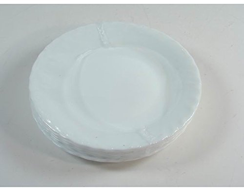 Accessori cucina stoviglie servizio piatti frutta prima in ceramica bianca 6 pz
