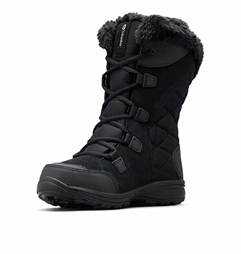 Columbia ICE MAIDEN II WATERPROOF Waterproof Women's Snow Boots, Black x Columbia Grey, 4.5 UK