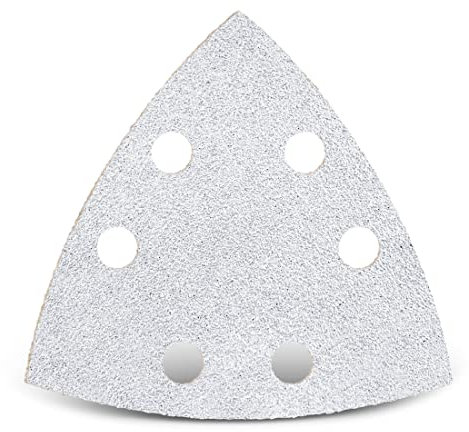 MENZER White Klett-Schleifblätter, 93 mm, 6-Loch, f. Deltaschleifer, Normalkorund (50 Stk.) K80