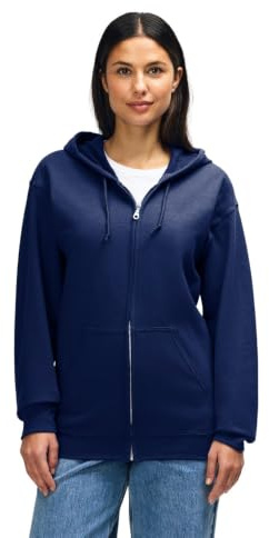 Gildan Adult Heavy Full-Zip Hooded Sweatshirt, Navy, X-Large