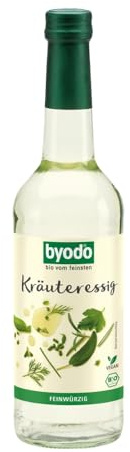 Byodo Bio Kräuteressig 6er Pack (6 x 500 ml Flasche) - Premium Bio-Essig, Vegan, Glutenfrei, Ideal für Salat & Marinaden