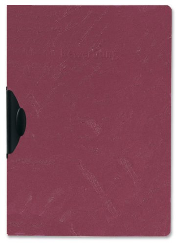 Herlitz 10416709 Bewerbungsmappe A4 RC-Karton Express-Clip bordeaux, 30 Blatt, bordeaux 5er Packung