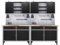 Ondis24 Werkstatteinrichtung 6-teilig Werkbank Werkzeugschrank Werkzeugwand/Lochwand mit Haken + 2X LED Lampe