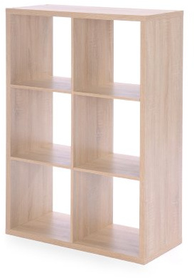 Raumteiler 6 Fächer - Bücherregal, Standregal (verschiedene Farben), 25 mm, made in Germany