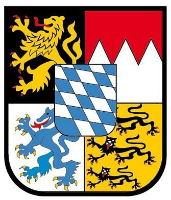 FahnenMax Autoaufkleber Sticker Freistaat Bayern Schild Kontur Fahne Aufkleber