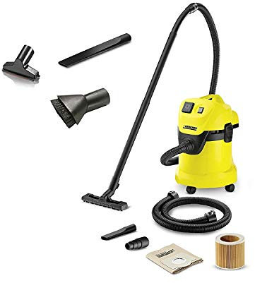 Kärcher Mehrzwecksauger WD 3 P Extension Kit 1.629-885.0 inkl. SET007 bestehend aus extra Langer Fugendüse, Saugpinsel & Polsterdüse