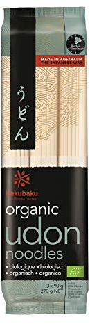 Hakubaku Organic Udon Noodles, Nouilles Japonaises Bio, 270 g