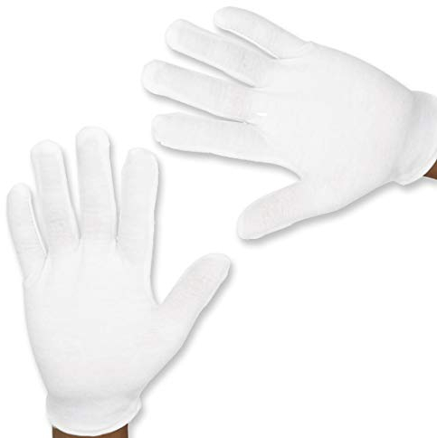 Katara Super Mario weiße Handschuhe aus Baumwolle