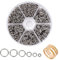 PandaHall 1000 Stück Jump Ringe Sprungringe 304 Edelstahl O-Ring Durchmesser 4/5/6/8/9/10mm Metall Kettenringe Biegeringe 18-Gauge mit Ring für Ohrring Armband Halskette Anhänger Schmuck DIY