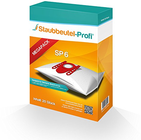 Staubbeutel-Profi® - 20 bolsas para aspiradora Siemens VSZ 5GPX1 - Z5.0, VSZ 5XTRM... - Z5.0, VSZ 612M1 - Z6.0 parquet, VS 04G - Rapid, 06G - Syncropower, 07G - Technopower, 07G - Hygienic power