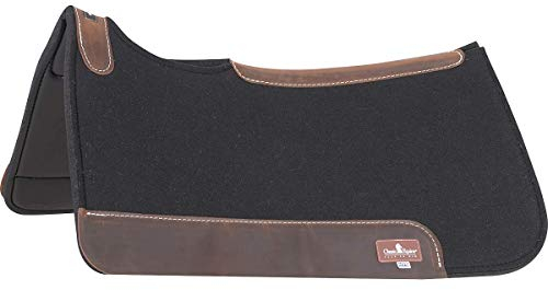 Classic Equine ContourPedic Square Western Saddle Pad, Black, 30 X 30