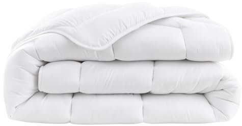 Abeil - Couette Bio’ Attitude - Chaude - Enveloppe Coton Issu de l'agriculture Biologique, Garnissage Polyester Cyclafill® 400g/m² - Lavable en Machine - Certifiée Oeko-Tex - 140 x 200 cm