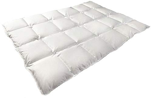 Mayaadi Home Daunendecke 155x220 cm | 950g Bettdecke, 70% Gänsedaunen 30% Federn | 100% natürliche Baumwolle | Made in Europe | Steppdecke geeignet für Allergiker | HS37