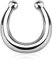 Autiga Nasenpiercing Nasenring Fake Piercing Septum Helix Hufeisen Clip On Hanger Silber