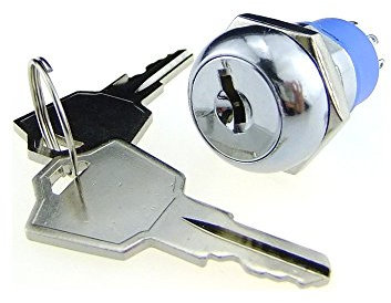 1set eléctrico de 18,55 mm, 3 posiciones, 8 pines, interruptor de bloqueo de llave de metal, CA 250 V 5 A.