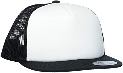 Flexfit Unisex 6005fw-foam Trucker With White Front Cap, Blk/wht/blk, Einheitsgröße EU
