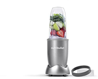 NutriBullet Pro 900 Watt - 5 teilig Extractor - 25.000 UpM - Nährstoff Extraktor Gesundheits Set - Smoothie Maker - Grau - inklusive ua Deutsche Bedienungsanleitung
