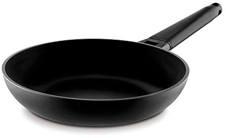 CASTEY - Sartén de Inducción Castey, Modelo 4-26, Color Negro, Tamaño 26 cm, Aluminio y Mango Desmontable, Revestimiento Antiadherente, sin PFOA, Base Full Induction, Apta para Todas las Cocinas