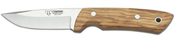 CUSTOM-Messer, rostfrei, Olivenholzschalen 9 cm, Jagdmesser