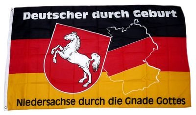 Flagge Fahne Niedersachse durch die Gnade Gottes 90 x 150 cm FLAGGENMAE®