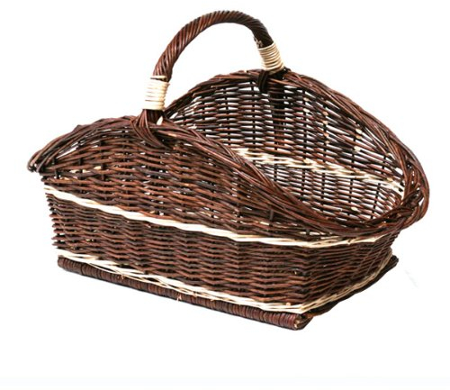 Cesta para leña grande de mimbre para chimenea, accesorio para chimenea, cesta de madera para horno y chimenea, también ideal como idea de regalo