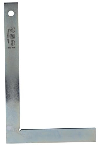 Dönges Profi Schlosserwinkel ohne Anschlag, 250 x 160 mm, rostfrei & verzinkt aus Stahl | Für genaues Arbeiten im Metallbau, Werkstattbereich| 90 Grad Winkel mit Anschlag, Anschlagwinkel Metall