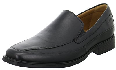 Clarks mens Tilden Free Loafer, Black Leather, 10.5 Wide US