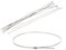 sourcingmap Stainless Steel Sprayed Cable Tie 700mm Long 4.6mm Wide 10pcs, Silver Tone