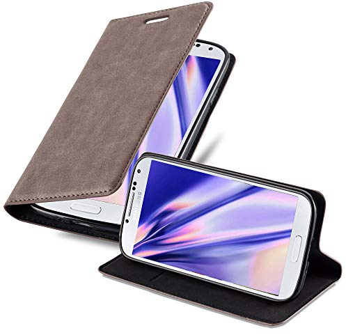 Cadorabo Custodia Libro per Samsung Galaxy S4 MINI in BRUNO CAFÉ - con Vani di Carte, Funzione Stand e Chiusura Magnetica - Portafoglio Cover Case Wallet Book Etui Protezione
