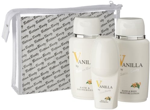 Bettina Barty 27 Vanilla Mini-Travel-Set, 1er Pack Shower gel - 1 x 150 ml, Lotion - 1 x 150 ml and Deo roll-on - 1 x 50 ml