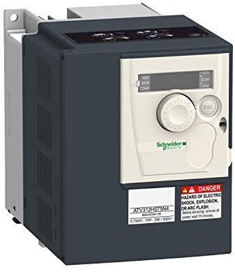 Schneider electric atv312h075 N4 ATV312 variateur de vitesse, 3 phases, 1 HP 0.75 kW puissance du moteur, 2.4 kVA Puissance apparente, 41 W, 380 – 500 V, 50/60 Hz