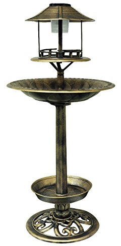 Kingfisher Bronze Copper Effect Solar Powered Bird Hotel