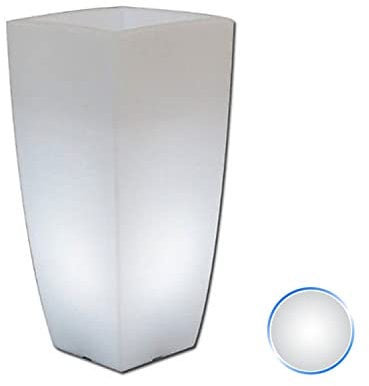 TEKCNOPLAST STILO SQUARE BRIGHT - cm 33 x 33 - H 70 cm .LUCE BIANCA