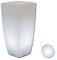 TEKCNOPLAST STILO SQUARE BRIGHT - cm 33 x 33 - H 70 cm .LUCE BIANCA