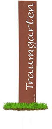 prima terra Traumgarten Gartenstele Edelrost Stele Dekoration Gartendekoration Deko Garten H=120cm B=20cm