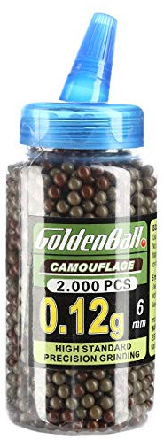 Goldenball 35011-CA Munición para Armas, Unisex Adulto, Camuflaje, 2000 Unidades