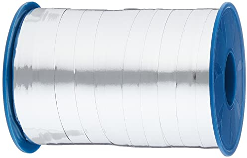 Präsent C.E. Pattberg Mexico Geschenkband metallic Silber, 250 m Ringelband zum Einpacken von Geschenken, 10 mm Breite, Zubehör zum Dekorieren & Basteln, Dekoband, Anlass