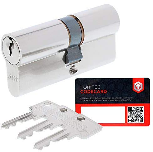 Abus Sicherheitsschloss Profilzylinder C73 gleichschliessend + 3 Schlüssel + ToniTec CodeCard 30 40