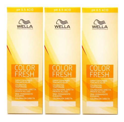 Wella Color Fresh Acid 6/7 dunkelblond braun 3 x 75 ml Tönungsliquid Gel-Tönung pH 6.5 CF