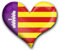 metALUm Herz Acrylmagnet mit starkem Neodym - Magnet Flagge Mallorca #1311042