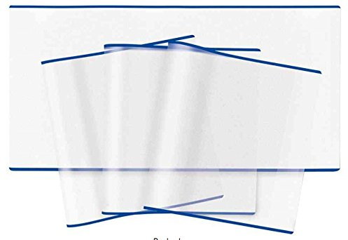Herma Buchschoner Buchumschlag 300 x 540 mm, 5 Stück, transparent (Blauer Rand)