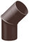 INEFA Regenrohrbogen 45 Grad für Fallrohr, PVC DN 75 Dunkelbraun Verbindungsstück Dachrinnenzubehör, einfache Steckmontage, Made in Germany