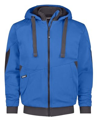 DASSY® Pulse Sweatshirt-Jacke - Größe L - AZURBLAU/ANTHRAZITGRAU