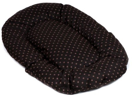 adena Hundekissen oval 95 x 55 cm - Tupfen braun
