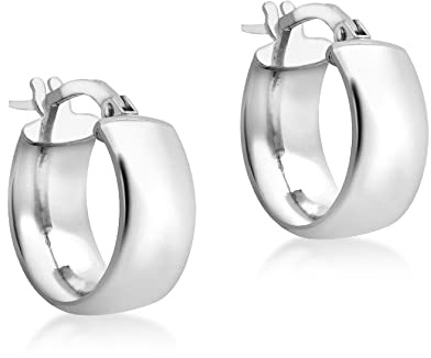 Carissima Gold Damen 14 mm Band Creole Ohrringe 9k (375) Gold